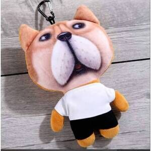 NEW MAD STYLE women's pretty boy floyd dog jumbo 3d stuffed key fob keyring in a